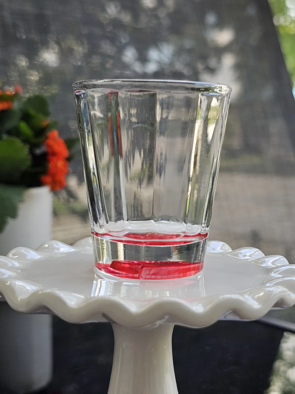 Vintage Heavy Base Shot Glasses Multi Color Set of 5 Retro